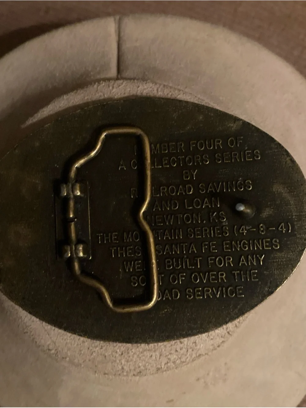1985 Railroad Savings Mountain Series Train Belt Buckle